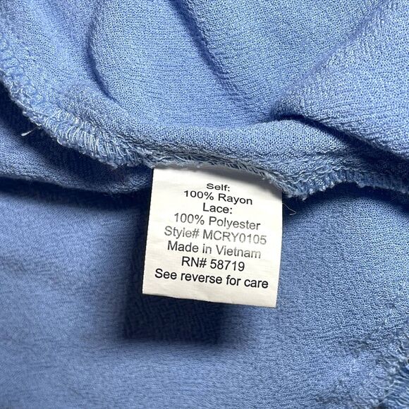 Studio Works | Periwinkle Lace Trim Open Front Cardigan | Large - Picture 5 of 6